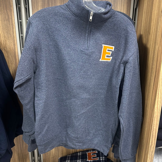 Navy Quarter Zip with E