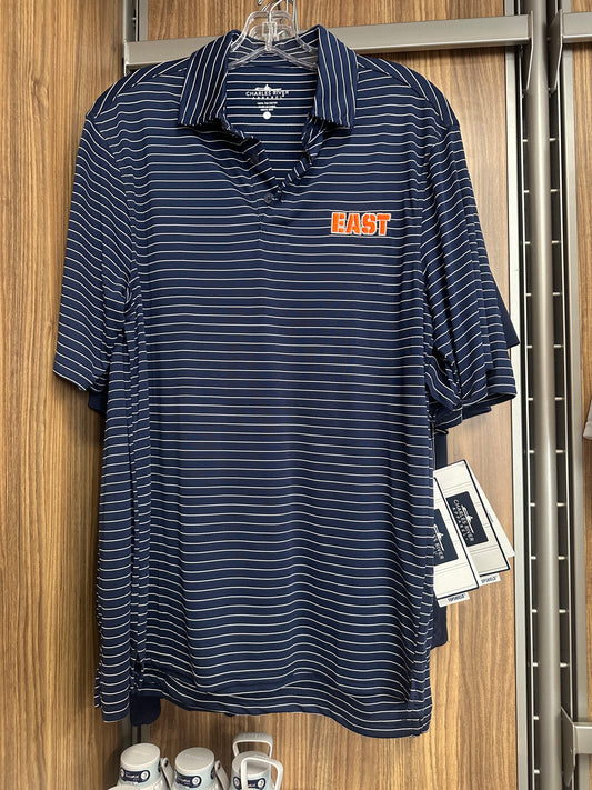 Navy & White Stripe Polo EAST