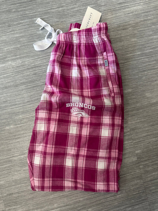 PJ Pants - Pink & White - Bronco Head